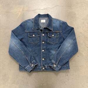 Vintage Calvin Klein Jeans Cropped Denim Jacket Blue CK Y2K Trucker